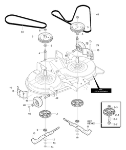 Part Location Diagram of 690071 Briggs and Stratton Belt, Deck